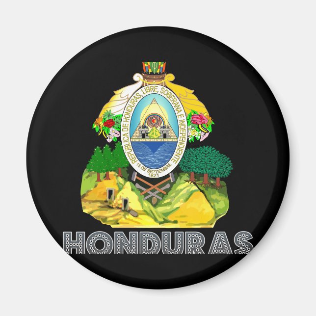 Honduran Emblem Magnet (Vorne)