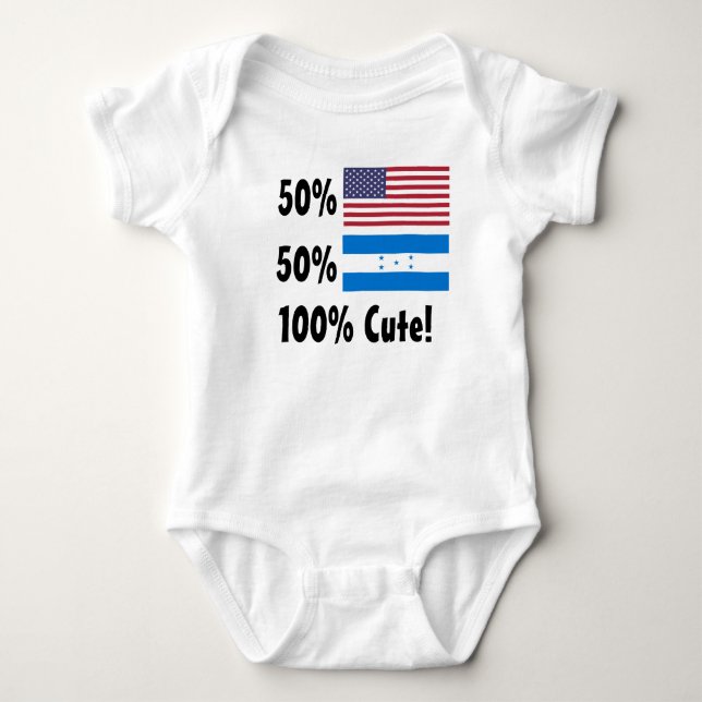 Honduraner 100% 50% Amerikaner-50% niedlich Baby Strampler (Vorderseite)