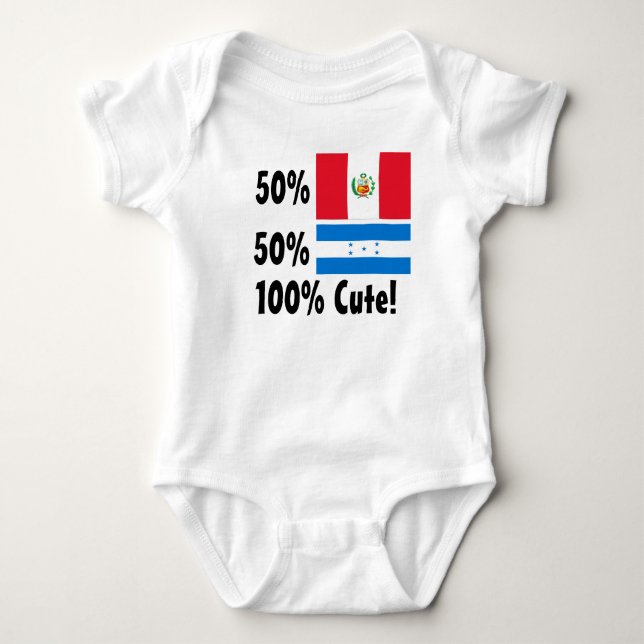 Honduraner 100% 50% Peruaner-50% niedlich Baby Strampler (Vorderseite)