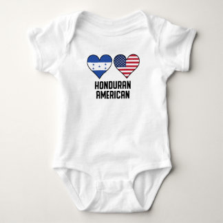 Honduranische amerikanische Herz-Flaggen Baby Strampler