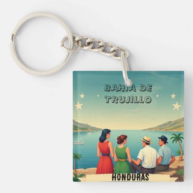  Honduras BAHIA DE TRUJILLO Retro poster (Devant)