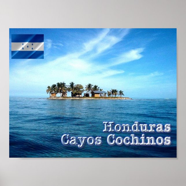 Honduras - Cayos Cochinos - Poster (Vorne)