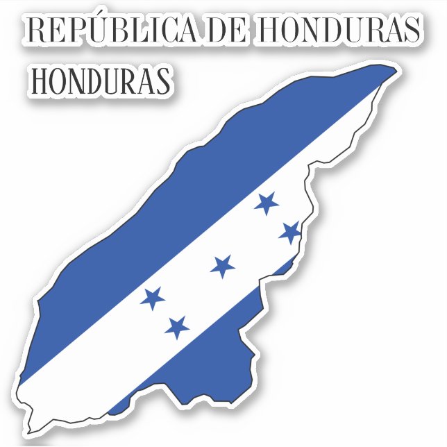 Honduras Flag Charming Patriotic Map Aufkleber (Vorderseite)
