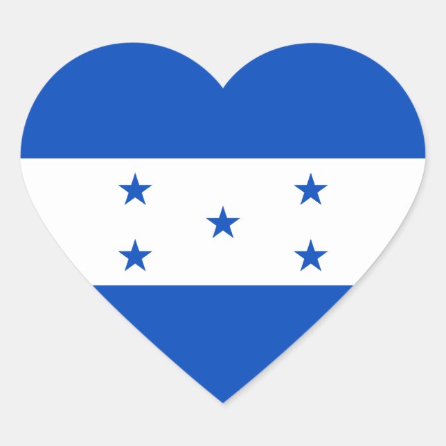 Honduras Flag Heart Sticker (Vorderseite)