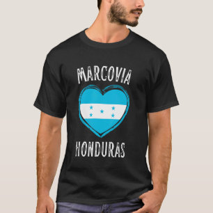 Honduras Flag Herz Marcovia Stadt T-Shirt