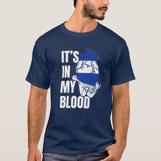Honduras Flag Herzblutvenen Hand Honduras T-Shirt (Vorderseite)