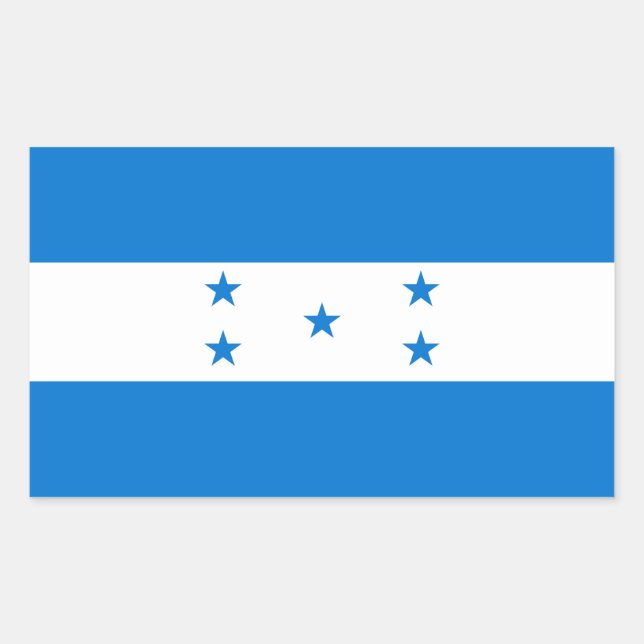 Honduras Flag HN Rechteckiger Aufkleber (Vorderseite)