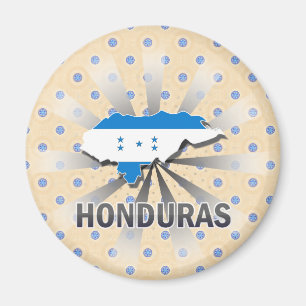 Honduras Flag Karte 2.0 Magnet