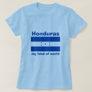 Honduras-Flag + Karte + Text-T - Shirt