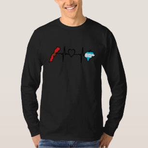 Honduras Flag Marokko Honduras Heartbeat T-Shirt