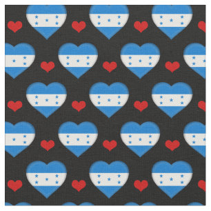 Honduras Flag Red Heart mode Fabric/Honduras Stoff