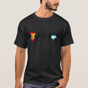 Honduras Flag Spanien Honduras Heartbeat T-Shirt