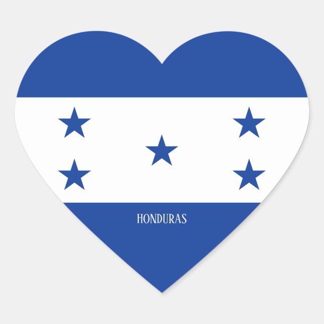 Honduras Flag Splendid Patriotic Herz-Aufkleber (Vorderseite)