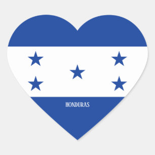 Honduras Flag Splendid Patriotic Herz-Aufkleber