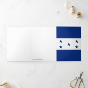 Honduras-Flagge Dreifach Gefaltete Karte