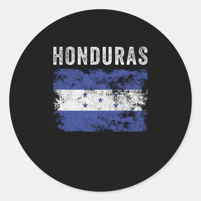 Honduras-Flagge erschüttert - honduranische Flagge Runder Aufkleber (Vorderseite)