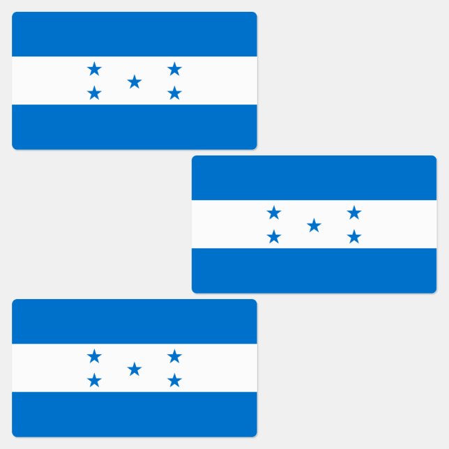Honduras-Flagge Etiketten (Gruppe)