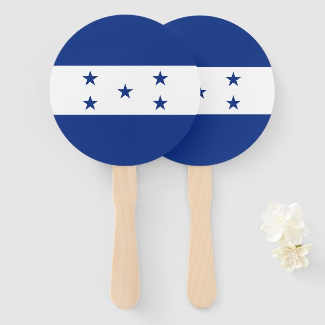 Honduras-Flagge Fächer (Vorne und Hinten)