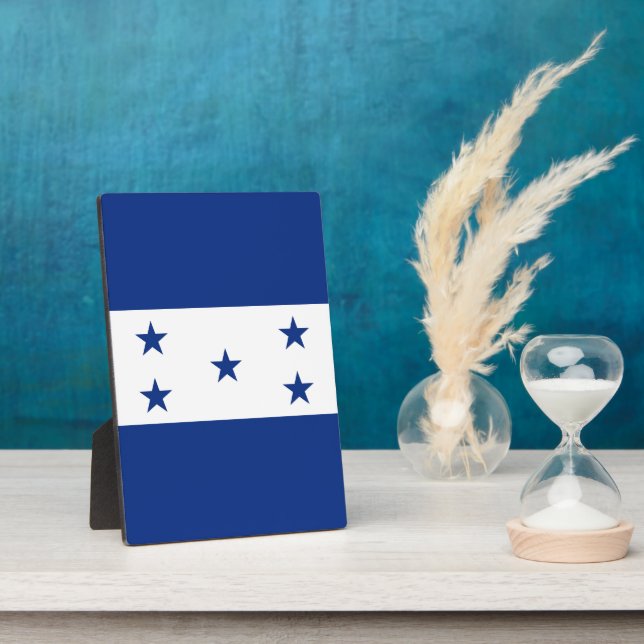 Honduras-Flagge Fotoplatte (Seite)