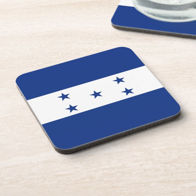Honduras-Flagge Getränkeuntersetzer (Linke Seite)