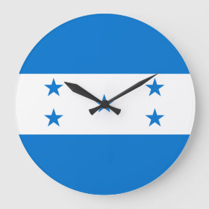 Honduras-Flagge Große Wanduhr