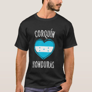 Honduras-Flagge Herz Corquin Stadt T-Shirt