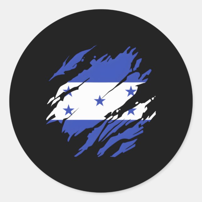 Honduras-Flagge Honduras Runder Aufkleber (Vorderseite)