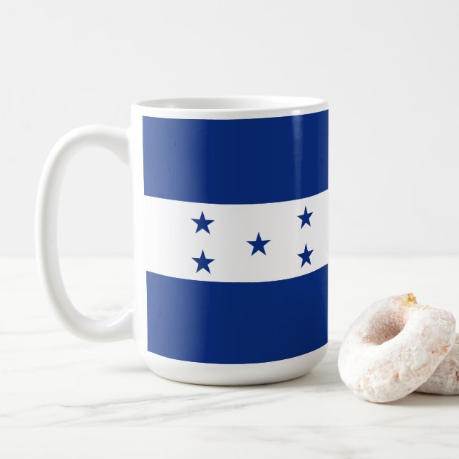 Honduras-Flagge Kaffeetasse (Mit Donut)