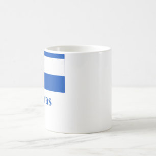 Honduras-Flagge mit Namen Kaffeetasse