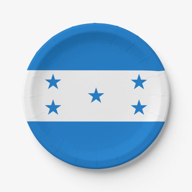 Honduras-Flagge Pappteller (Vorderseite)