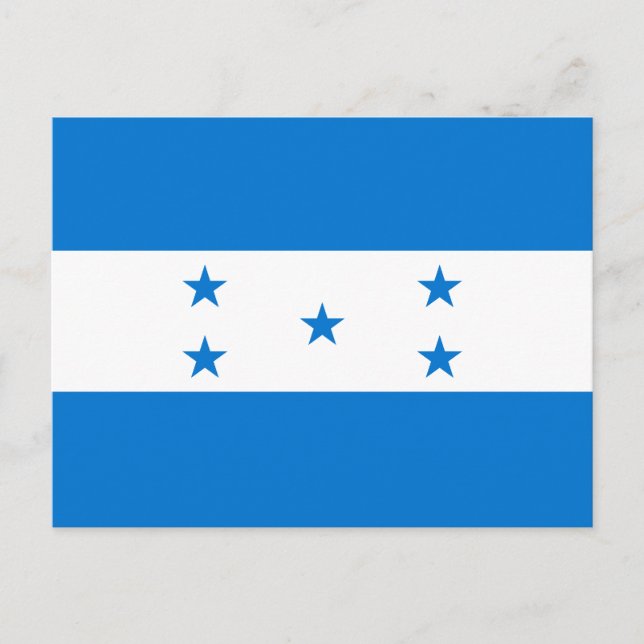 Honduras-Flagge Postkarte (Vorderseite)