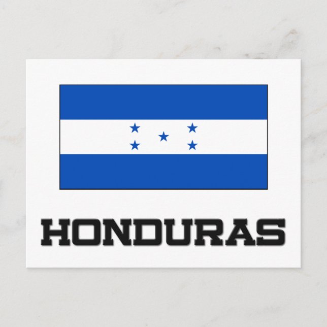Honduras-Flagge Postkarte (Vorderseite)