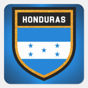 Honduras-Flagge Quadratischer Aufkleber