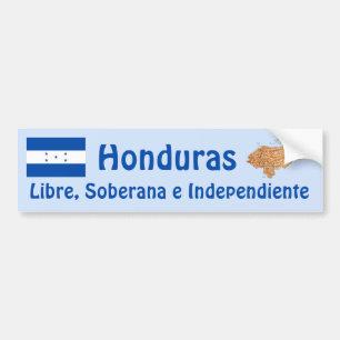 Honduras-Flagge und Karte-Aufkleber Autoaufkleber