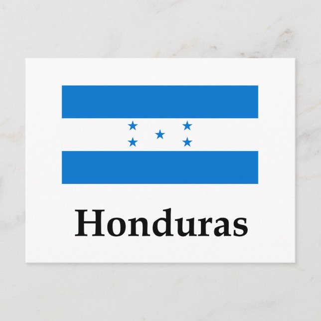Honduras-Flagge und -Name Postkarte (Vorderseite)