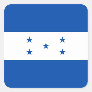 Honduras-Flaggen-Aufkleber Quadratischer Aufkleber
