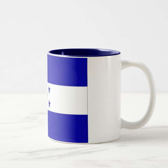 Honduras-Flaggen-Tasse Zweifarbige Tasse (Rechts)