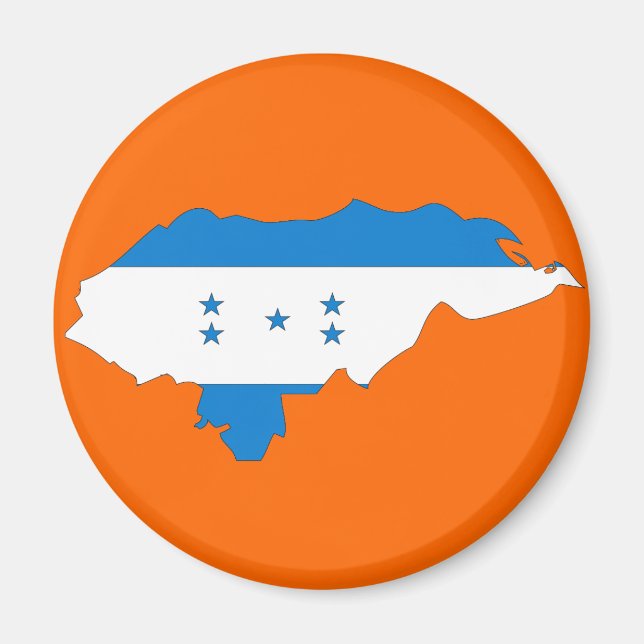 Honduras-Flaggenkarte Magnet (Vorne)
