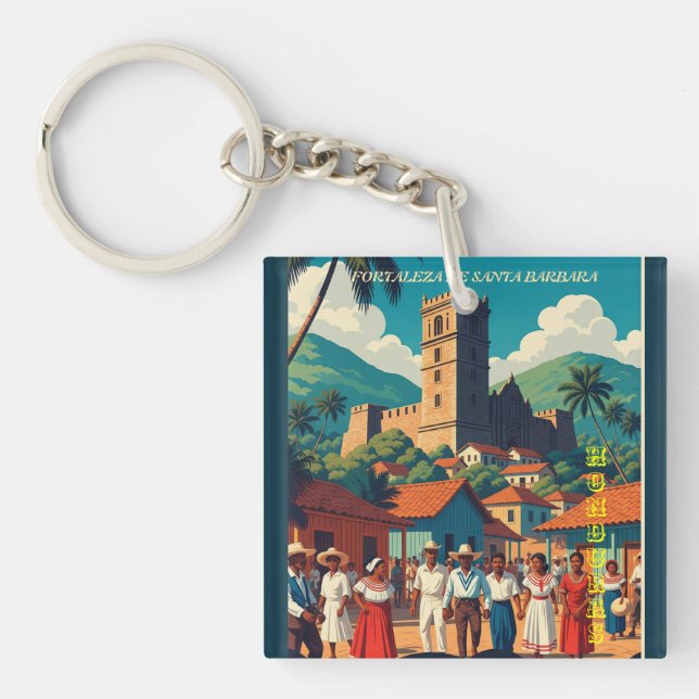  Honduras Fortaleza de Santabarbara Retro poster (Devant)