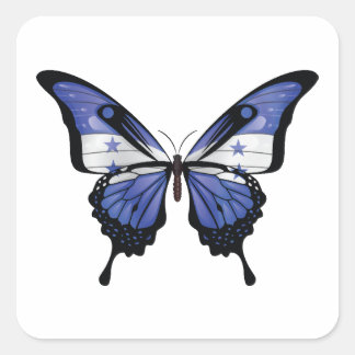 Honduras Frack Butterfly Flag Sticker