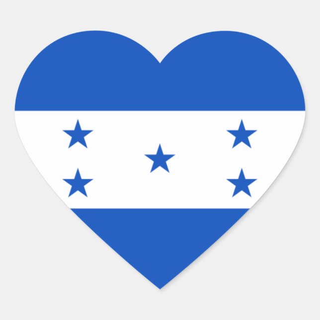 Honduras Herz-Aufkleber (Vorderseite)
