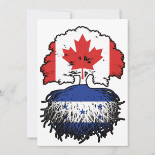 Honduras Honduran Canadian Tree Roots Flag Einladung