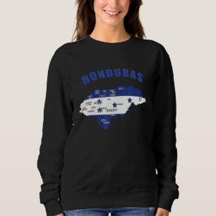 Honduras Honduras Flag Karte Lateinisch Spanisch S Sweatshirt