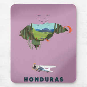 Honduras Illustriertes Reiseplakat Mousepad