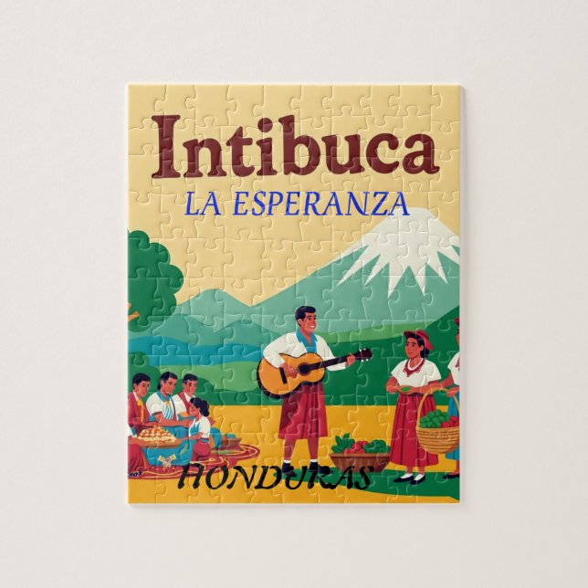  Honduras INTIBUCA Retro poster (Vertikal)