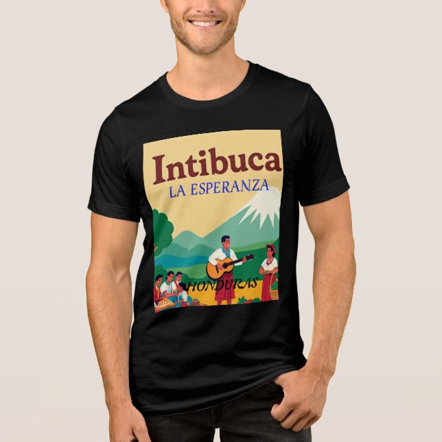  Honduras INTIBUCA Retro poster Tri-Blend Shirt (Vorderseite)