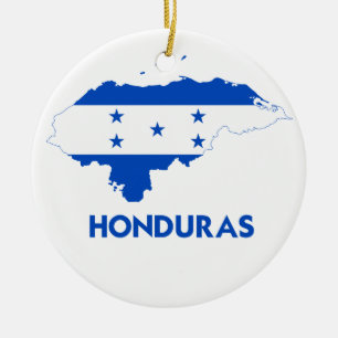 HONDURAS-KARTE KERAMIKORNAMENT