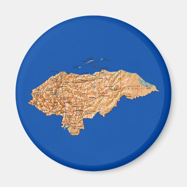 Honduras Map Magnet (Vorne)
