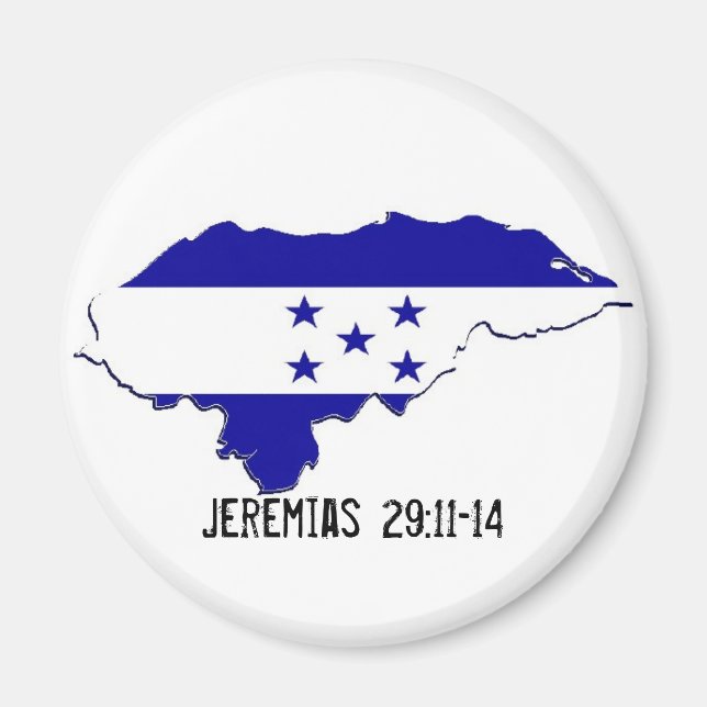 Honduras Mission Jeremias 29:11-14 - Maßgeschneide Magnet (Vorne)