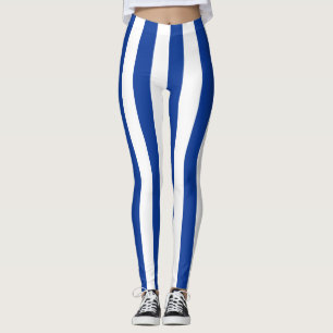 Honduras National Flag Colors Vertikal gestreift Leggings